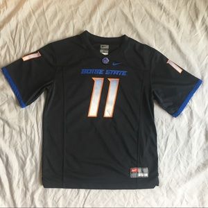Nike Boise State #11 Team Jersey Youth L Black Blu